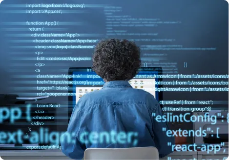 Personne travaillant sur du code